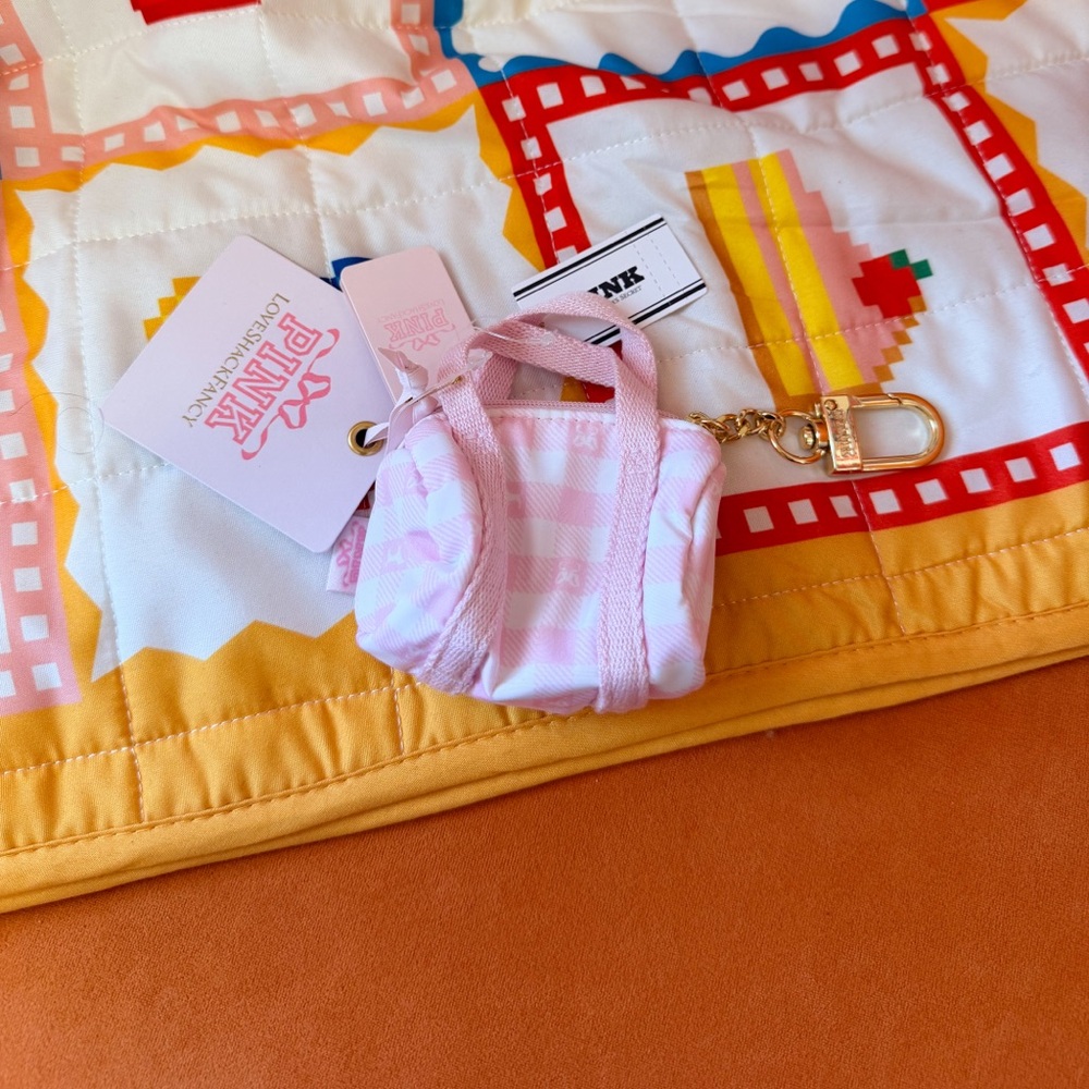 LoveShackFancy x VS PINK - Mini Duffle Bag Charm, Gingham